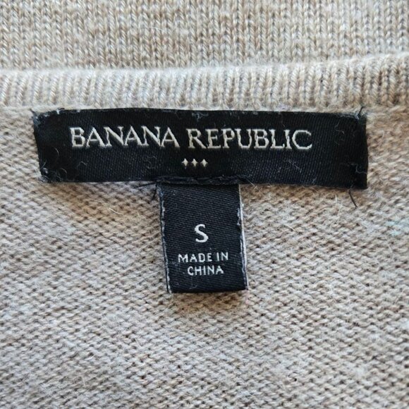 Banana Republic Womens Small Beige Open-Front Cardigan Sweater Wool Blend - Picture 6 of 7